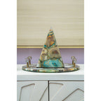 Green and Gold Agate Tray