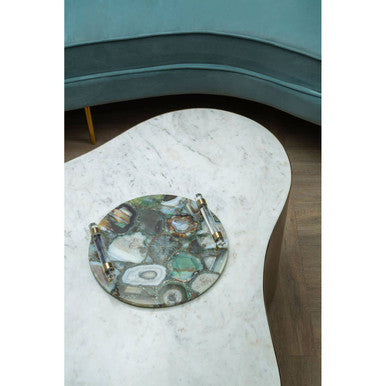 Green and Gold Agate Tray