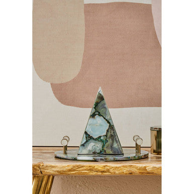 Green and Gold Agate Tray