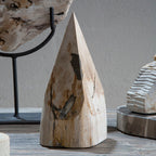 Petrified Wood Pyramid Sculpture