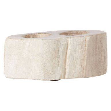 Petrified Wood Double Candle Holder
