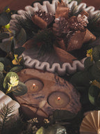 Petrified Wood Double Candle Holder