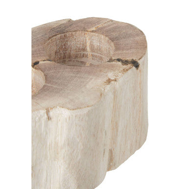 Petrified Wood Double Candle Holder