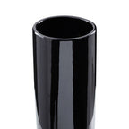 Black and Silver Small Pedestal Vase