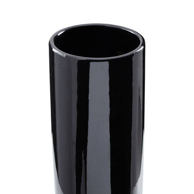 Black and Silver Small Pedestal Vase