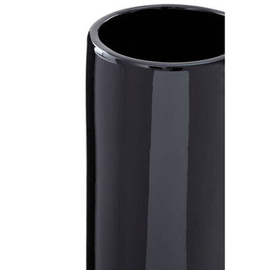 Black and Silver Large Pedestal Vase