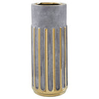 Grey and Gold Veined Small Ceramic Vase