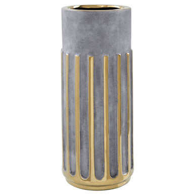 Grey and Gold Veined Small Ceramic Vase