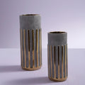 Grey and Gold Veined Large Ceramic Vase