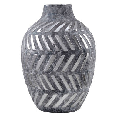 Grey and Silver Large Vase