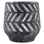 Grey and Silver Large Ceramic Planter