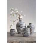 Grey and Silver Large Ceramic Planter