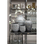 Grey and Silver Large Ceramic Planter