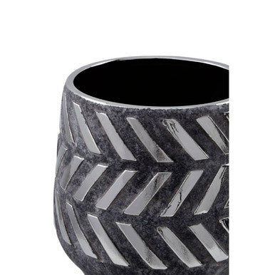 Grey and Silver Large Ceramic Planter