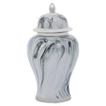Grey and White Marble Effect Small Ceramic Jar