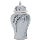 Grey and White Marble Effect Small Ceramic Jar