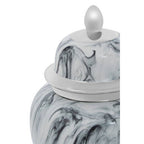 Grey and White Marble Effect Small Ceramic Jar
