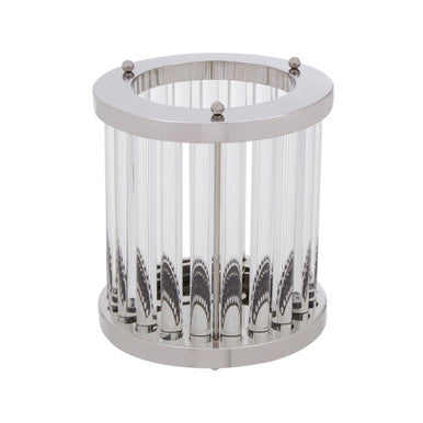 Small Silver and Glass Candle Holder