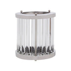 Small Silver and Glass Candle Holder