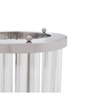Small Silver and Glass Candle Holder