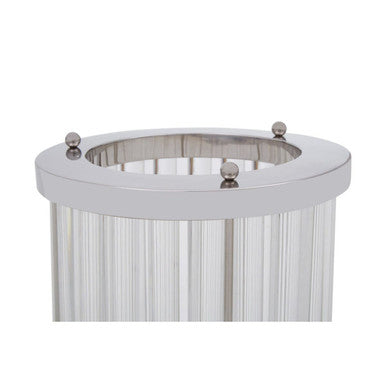 Small Silver and Glass Candle Holder