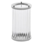Large Silver and Glass Candle Holder