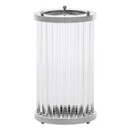 Large Silver and Glass Candle Holder