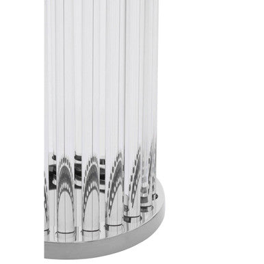 Large Silver and Glass Candle Holder