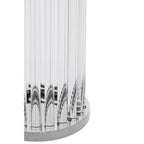 Large Silver and Glass Candle Holder