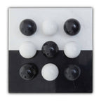 Black and White Tic Tac Toe Marble Game
