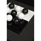 Black and White Tic Tac Toe Marble Game