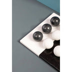 Black and White Tic Tac Toe Marble Game