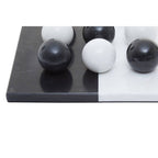 Black and White Tic Tac Toe Marble Game
