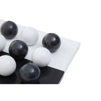 Black and White Tic Tac Toe Marble Game