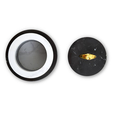 Black Marble Storage Jar