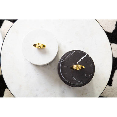 Black Marble Storage Jar