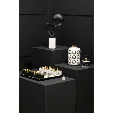Black Marble Storage Jar