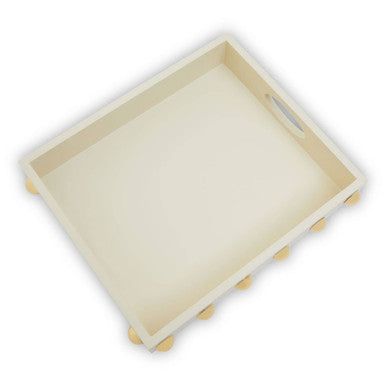Cream and Gold Studded Tray
