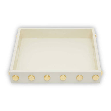 Cream and Gold Studded Tray