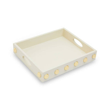 Cream and Gold Studded Tray