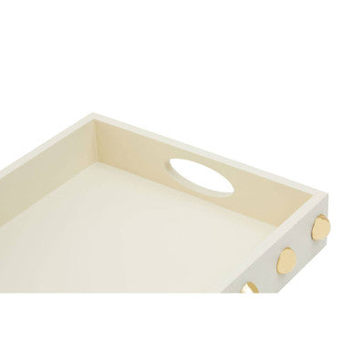 Cream and Gold Studded Tray