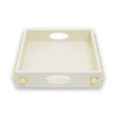 Cream and Gold Studded Tray