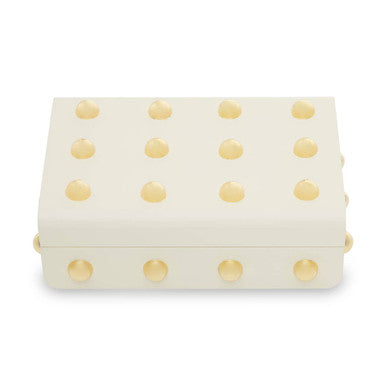 Small Cream and Gold Trinket Box