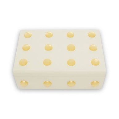Large Cream and Gold Trinket Box