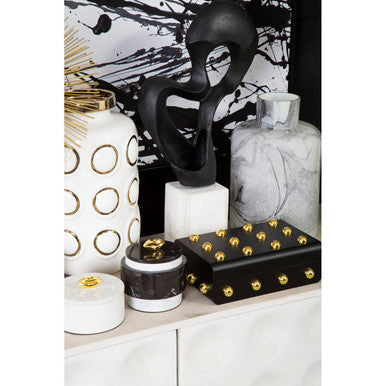 Small Black and Gold Trinket Box