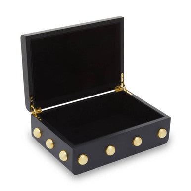 Large Black and Gold Trinket Box
