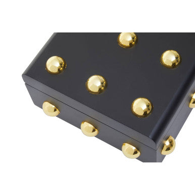 Large Black and Gold Trinket Box
