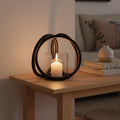 Small Matte Black Finish Candle Holder