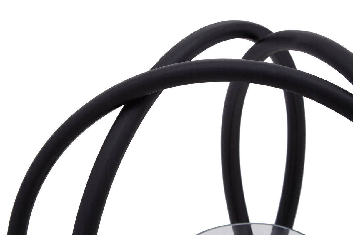 Medium Matte Black Finish Candle Holder