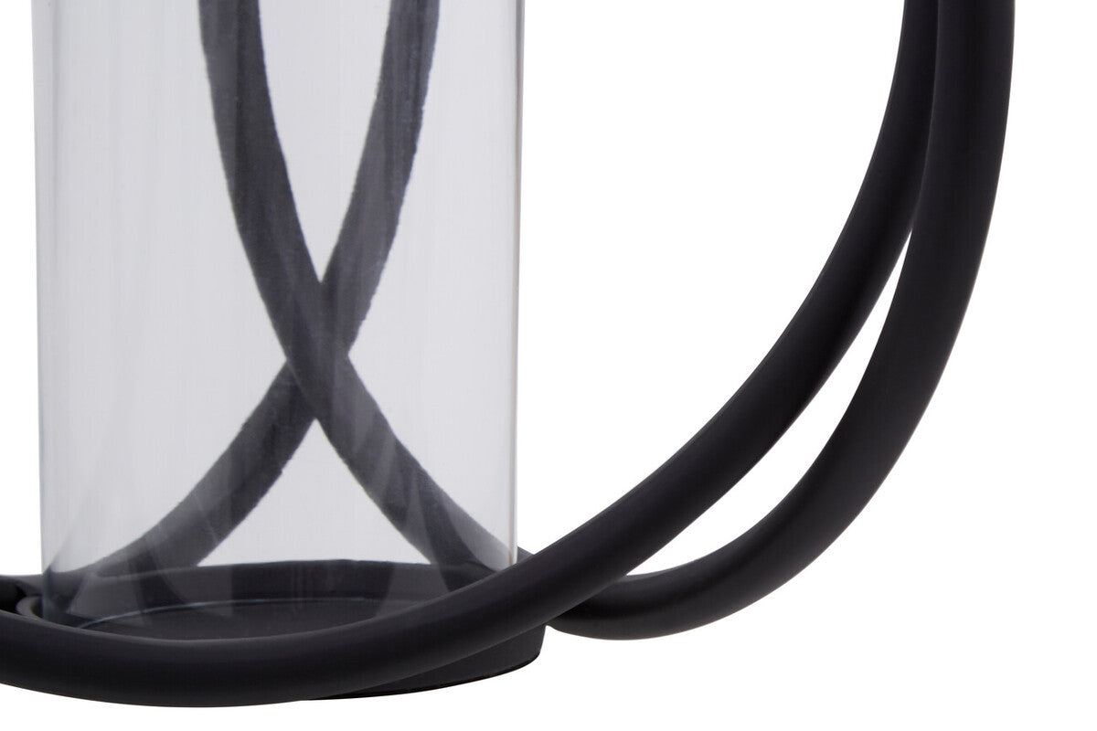 Medium Matte Black Finish Candle Holder